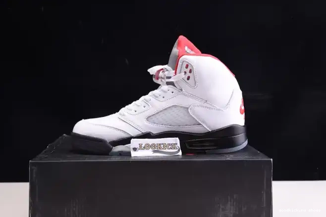 Rep Retro Jordan 5 (2020) DA1911-102 Red Silver Air Fire Tongue 0615